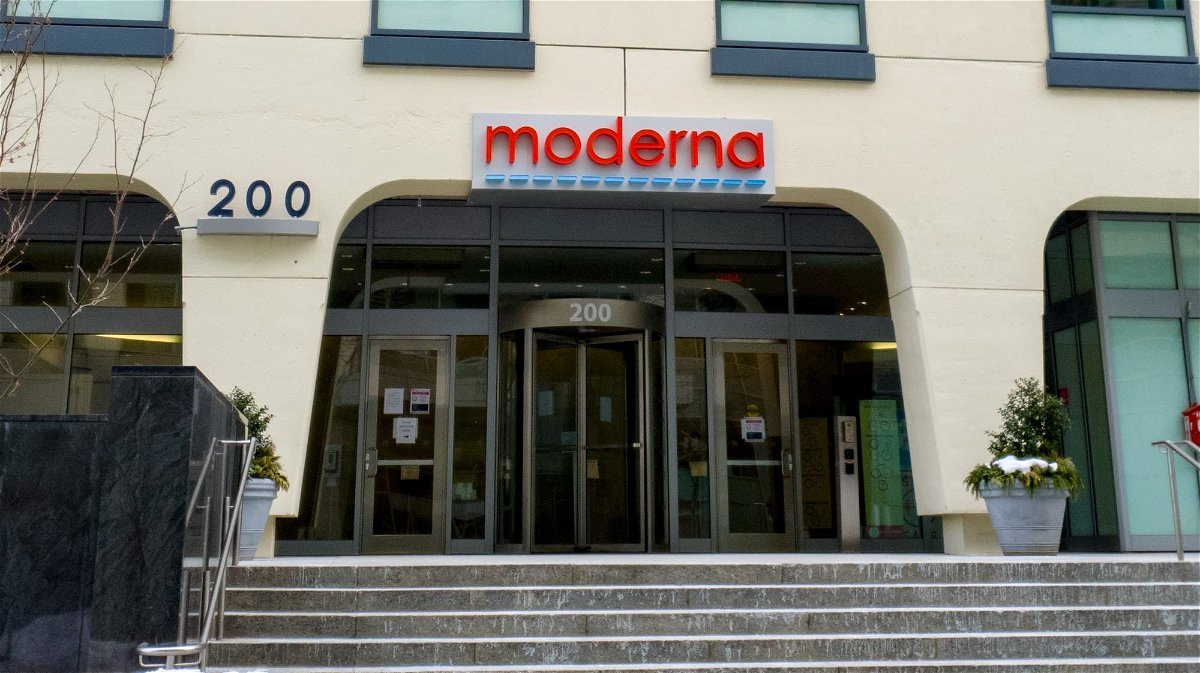 <i>Gado/Getty Images</i><br/>Moderna's headquarters in Cambridge