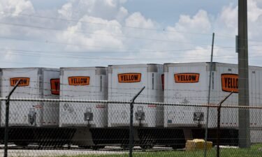Yellow Corp. trailers sit at a terminal in Florida on Friday.