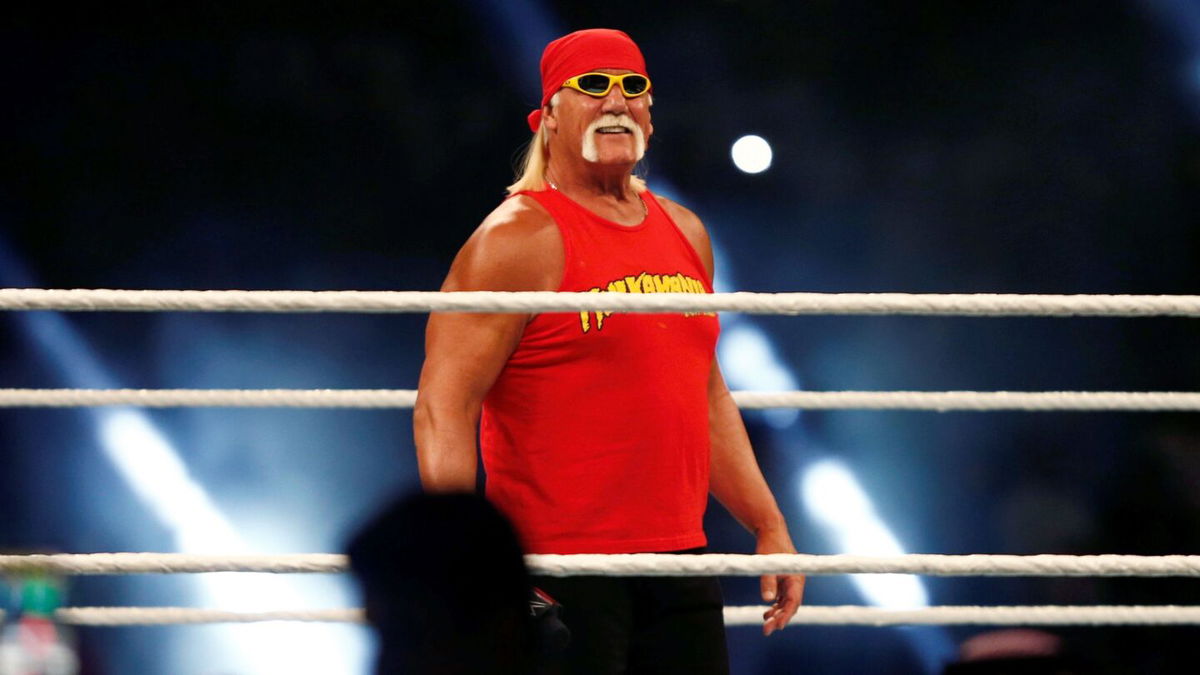 <i>Faisal Al Nasser/Reuters</i><br/>Hulk Hogan is seen in the ring at the WWE 