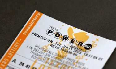 A Powerball lottery ticket seen Wednesday in Houston.