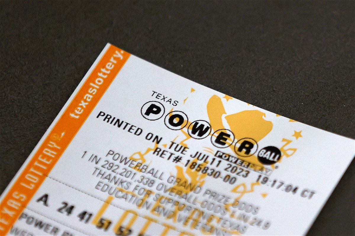 <i>Aaron M. Sprecher/AP</i><br/>A Powerball lottery ticket seen Wednesday in Houston.