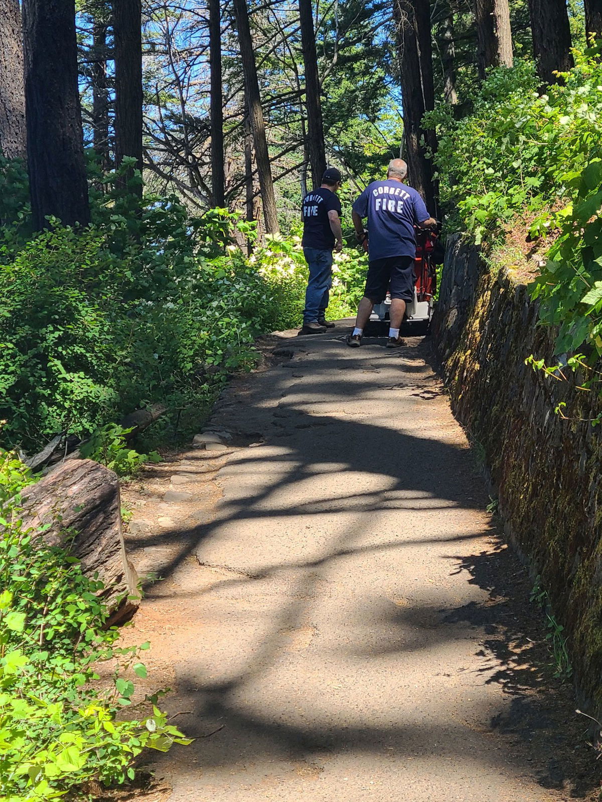 <i>Corbett Fire District #14</i><br/>Corbett Fire responded after the hiker fell at Multnomah Falls