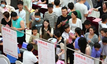 The jobless rate for young people in China has hit consecutive record highs.