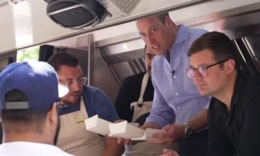 Prince William surprised members of the public at a food truck in London.