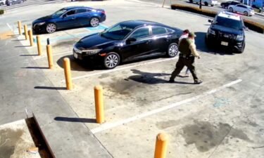 Footage provided by Emmett Brock's attorney shows Brock being thrown to the ground by the deputy seconds after exiting his car at a convenience store in Whittier.