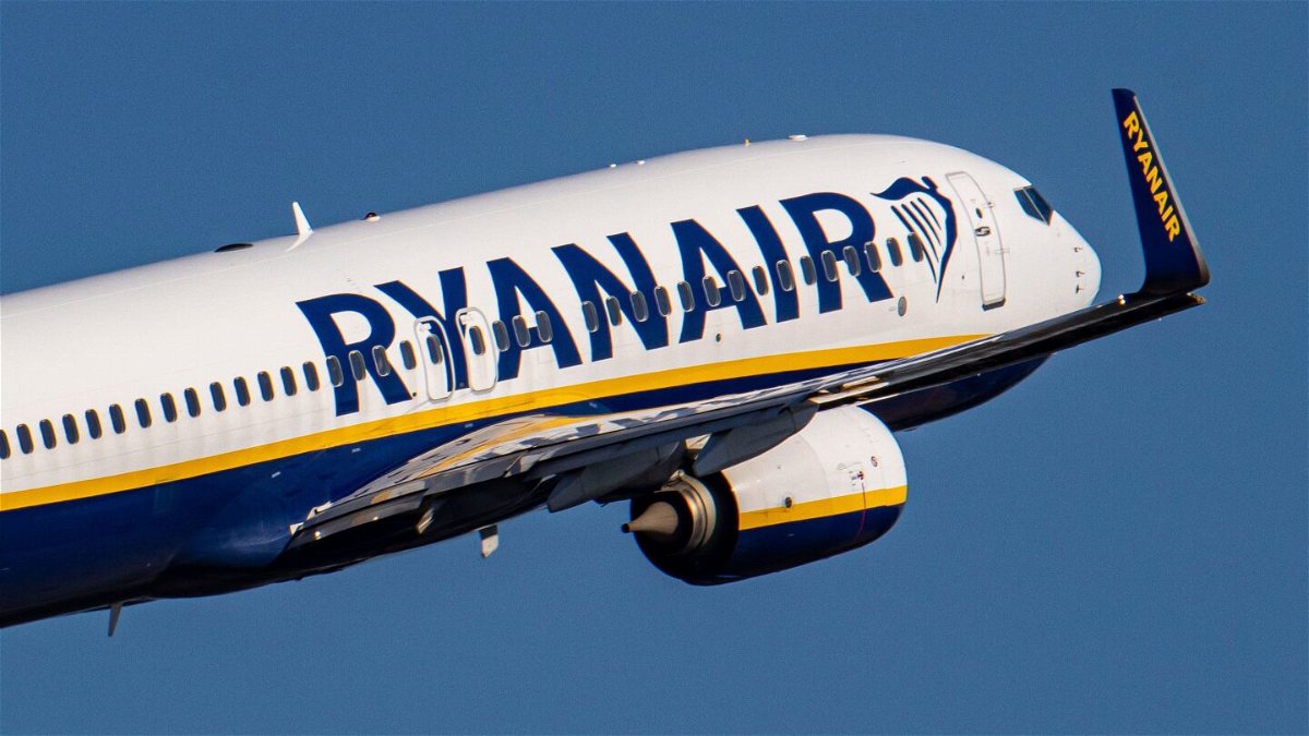<i>Nicolas Economou/NurPhoto via Getty Images</i><br/>Ryanair warned Monday that high inflation and rising interest rates could dent appetite for air travel in the second half of the year. A Ryanair plane seen departing from Eindoven Airport in the Netherlands on August 11