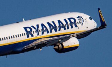 Ryanair warned Monday that high inflation and rising interest rates could dent appetite for air travel in the second half of the year. A Ryanair plane seen departing from Eindoven Airport in the Netherlands on August 11