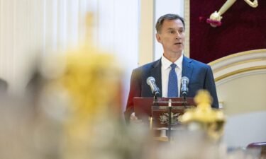 UK finance minister Jeremy Hunt delivers his annual Mansion House speech in London on July 10