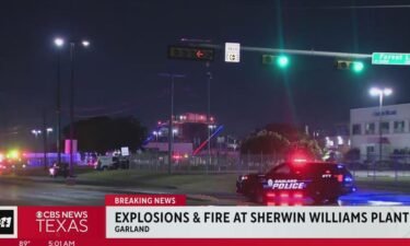 At least one factory worker was injured in a fire that broke out in a Sherwin-Williams paint manufacturing and processing plant in the Dallas suburb of Garland