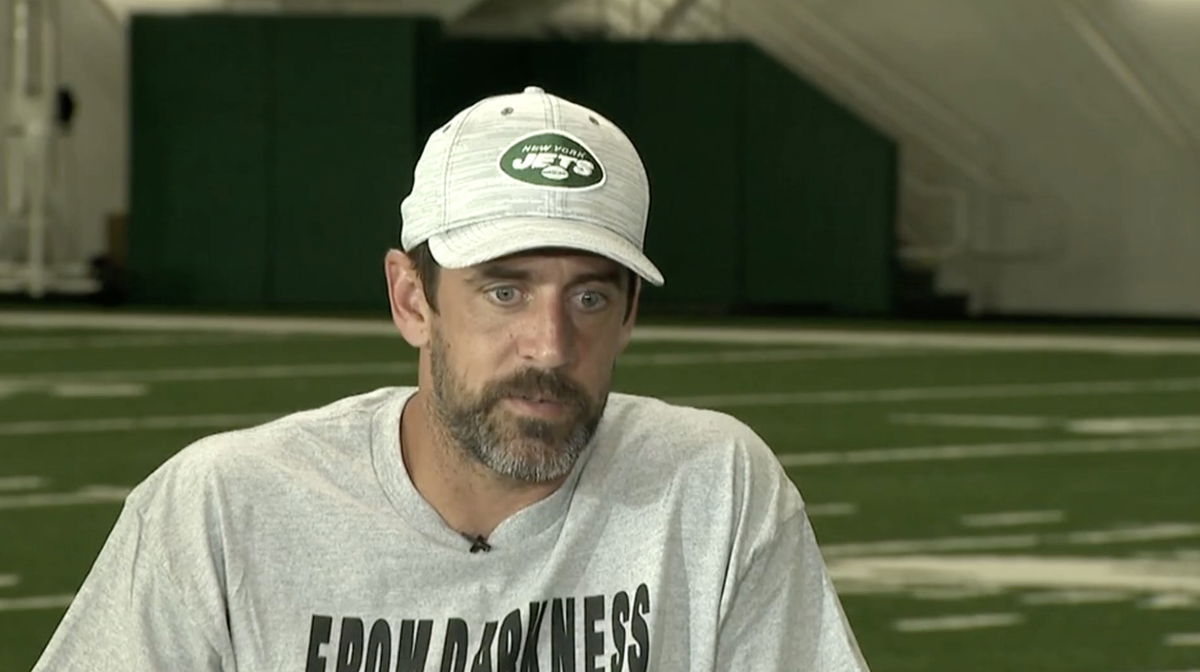 Aaron Rodgers has some limits at New York Jets offseason workouts