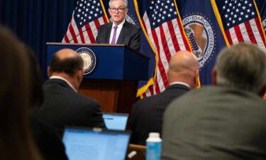 Federal Reserve Board Chairman Jerome Powell speaks during a news conference following a Federal Open Market Committee meeting at the Federal Reserve in Washington