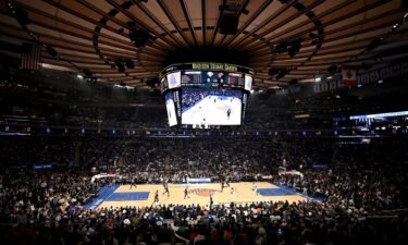 The New York Knicks play against the Toronto Raptors at the Scotiabank Arena on January 22