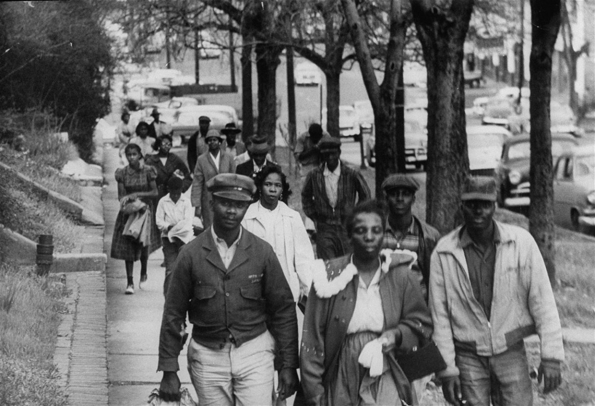 <i>Bettmann Archive/Getty Images</i><br/>The annual sale and hiring of slaves at Montgomery