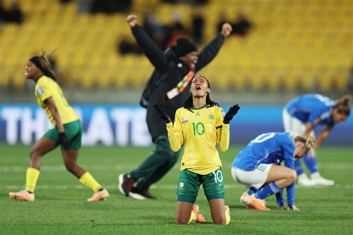 <i>Alessandra Tarantino/AP</i><br/>South Africa secured a memorable victory over Italy in the Women's World Cup.