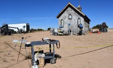 The 'Rust' movie set in New Mexico is seen here in 2021.