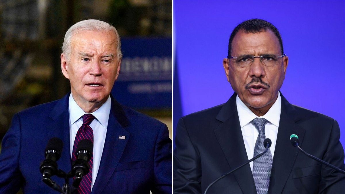 <i>Getty Images/AP</i><br/>President Joe Biden and Niger's President Mohamed Bazoum appear in this split image.
