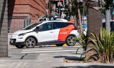 A Cruise autonomous taxi is pictured here in San Francisco.