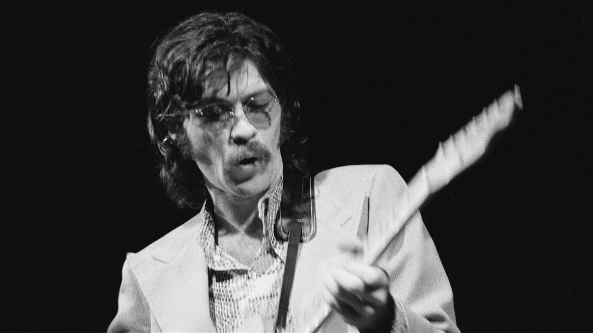<i>Michael Putland/Hulton Archive/Getty Images</i><br/>Canadian musician Robbie Robertson is pictured here performing with The Band at the Royal Albert Hall in London on June 3