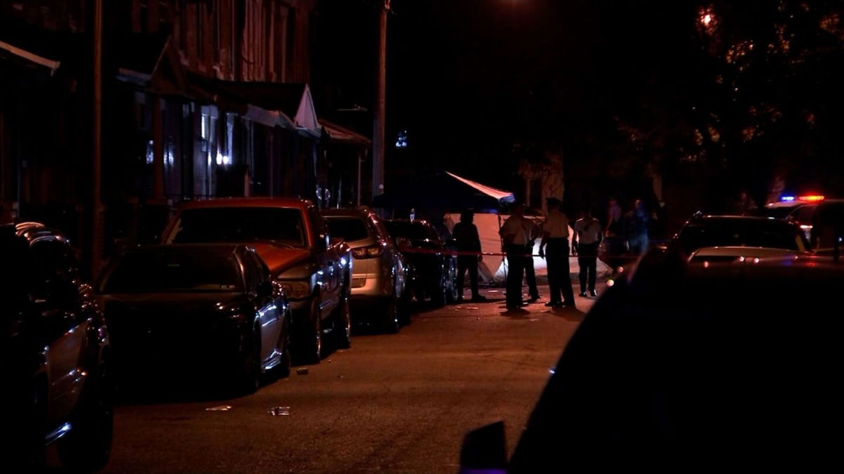 <i>KYW</i><br/>Police respond to the scene of a shooting in West Philadelphia early Saturday