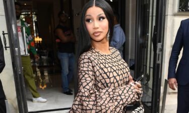 Cardi B is pictured here in Paris in July.
