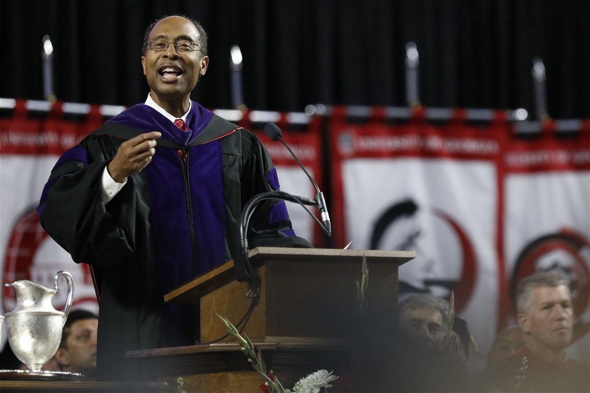 <i>Joshua L. Jones/Athens Banner-Herald/AP/FILE</i><br/>Judge Steve Jones gives the commencement address at the University of Georgia's fall commencement in Athens