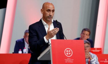 Luis Rubiales speaks at a federation meeting on August 25.