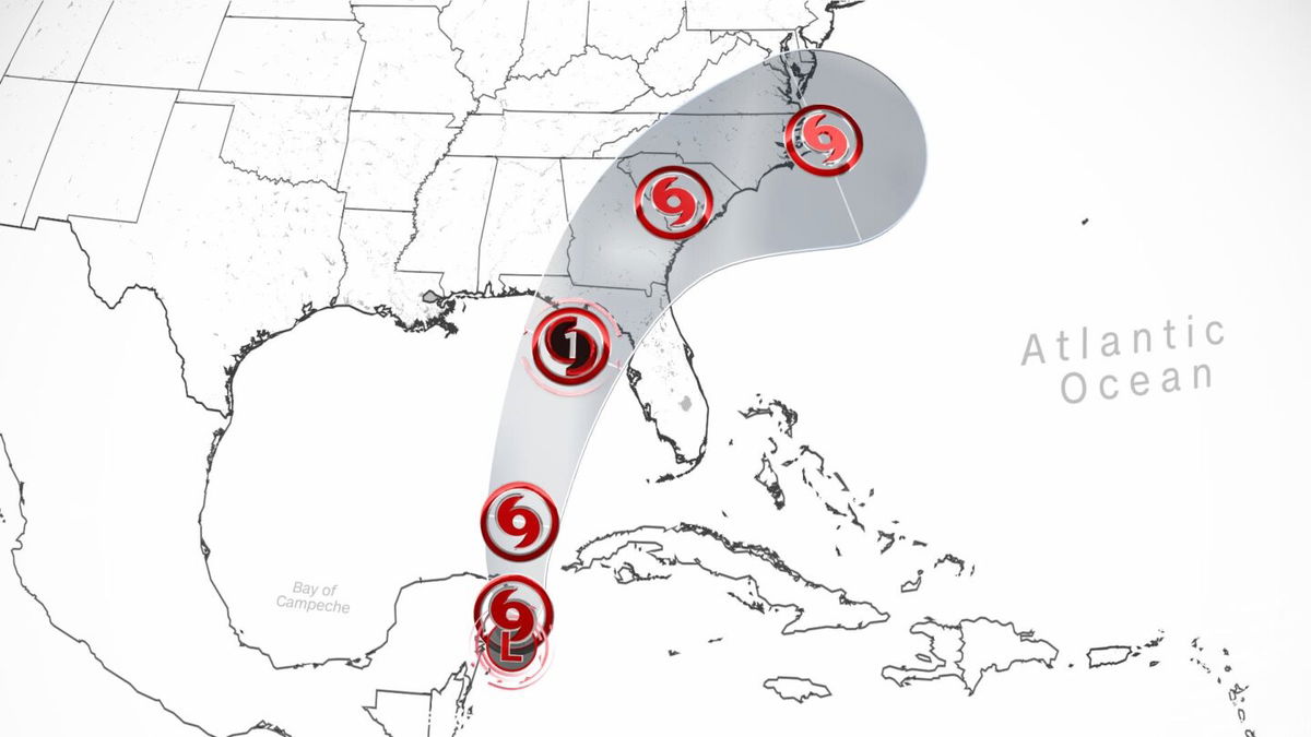 <i>CNN Weather</i><br/>Tropical Depression Ten has formed near the Yucatán Peninsula in the western Caribbean