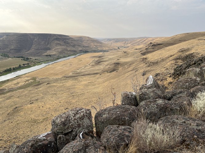 View of 4,000-acre property the BLM acquired along the John Day River