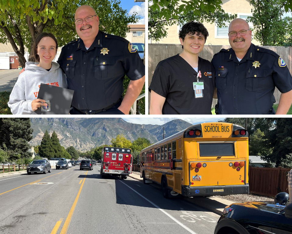 <i>Provo Police Department/KSL TV</i><br/>Kamryn McCurdy and Connor Morris are Provo's freshest recipients of Chief Beebe's Citizen Recognition Award.