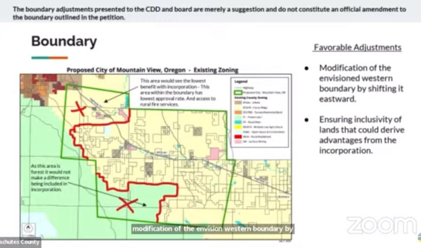 Mountain View map proposed shift of west boundary