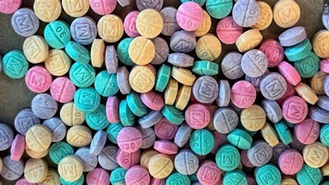 Multi-colored 'rainbow' fentanyl