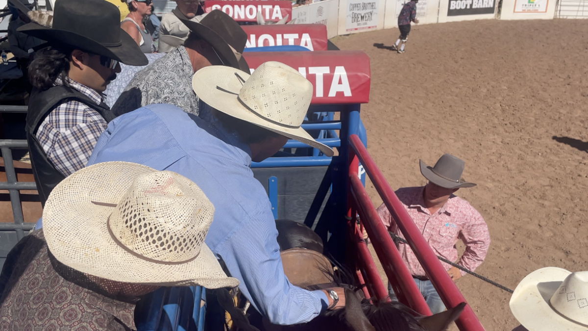 <i>Andrew Christiansen/KGUN</i><br/>Angel Garcia Nunez is setting his sights on not just competing in the Tucson rodeo and later winning a gold buckle in the national finals.