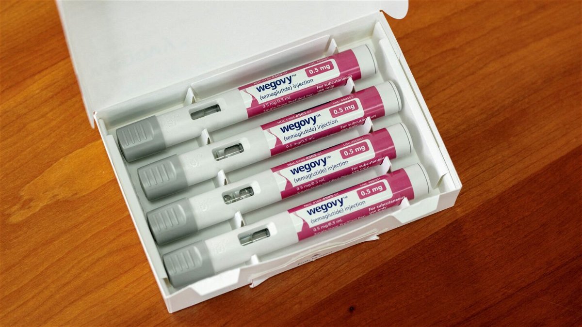 <i>Jim Vondruska/Reuters</i><br/>A selection of injector pens for the Wegovy weight loss drug are shown in this photo illustration in Chicago
