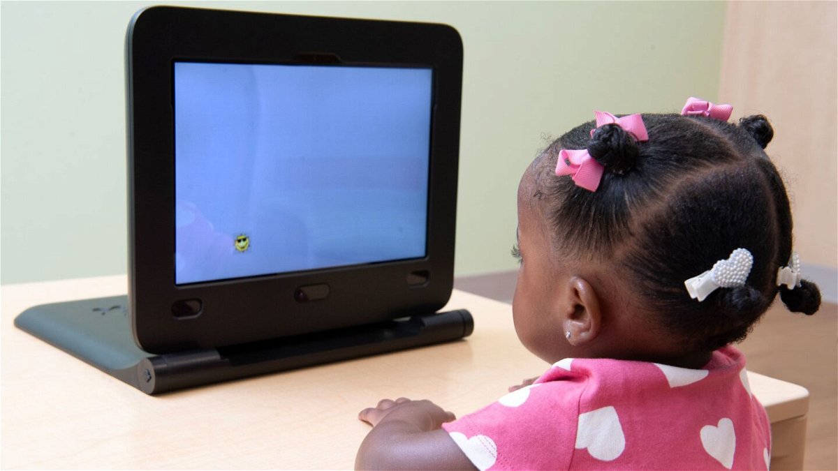 <i>Marcus Autism Center Children's Healthcare of Atlanta</i><br/>A child participates in eye-tracking to show a demonstration of the EarliPoint Evaluation process.