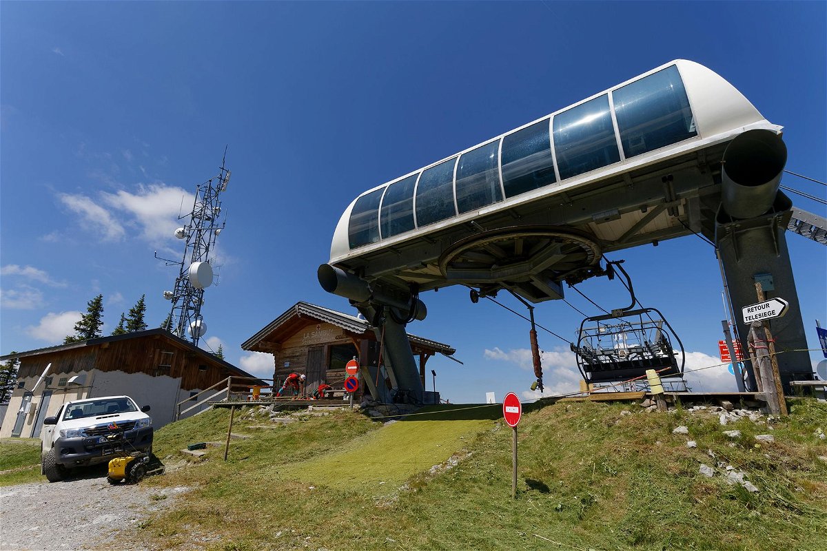 <i>Olivier Chassignole/AFP/Getty Images</i><br/>The French Alpine village of Saint-Firmin dismantled its ski lift in 2022 because of dwindling winter snows.