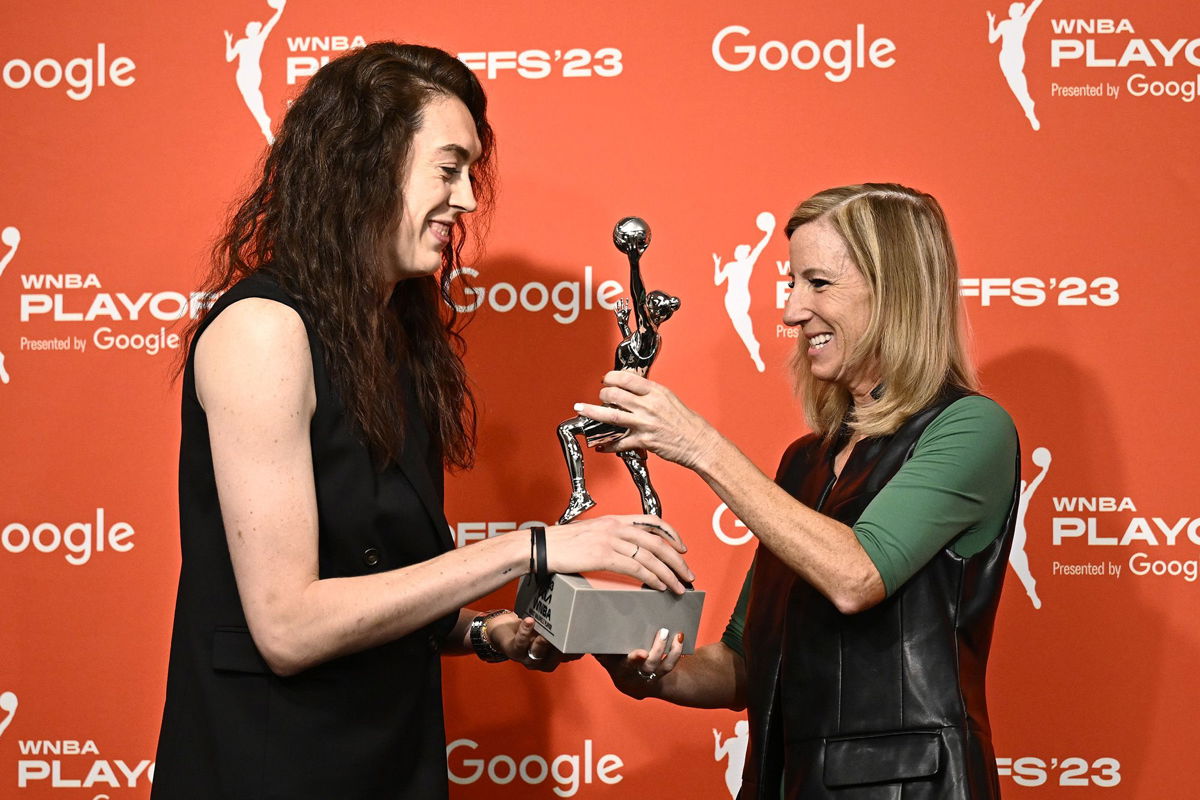<i>John Jones/USA TODAY Sports/Reuters</i><br/>Breanna Stewart receives the WNBA's Most Valuable Player trophy.