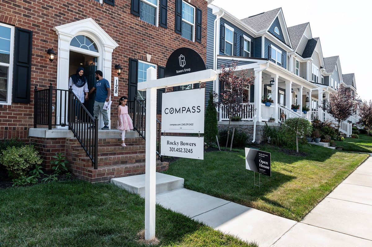 <i>Roberto Schmidt/AFP/Getty Images</i><br/>Prospective home buyers leave a property for sale during an Open House in a neighborhood in Clarksburg