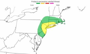 There is a growing risk for flash flooding for millions in the Northeast Friday