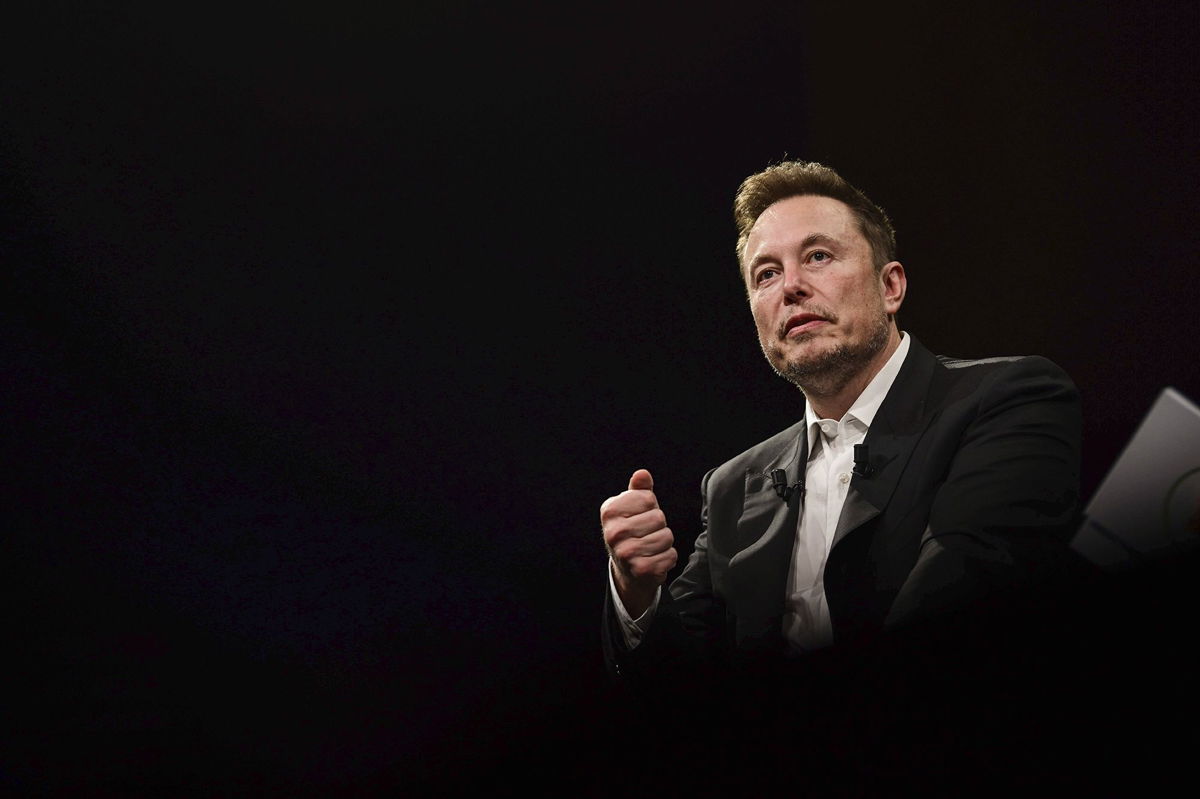 <i>Viva technology/SIPA/AP</i><br/>Elon Musk onstage during conference at Vivatech technology startups and innovation fair at the Porte de Versailles exhibition center in Paris