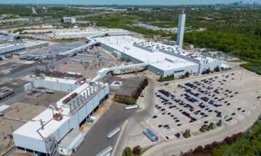 An aerial view shows Ford's Oakville Assembly Plant in Oakville