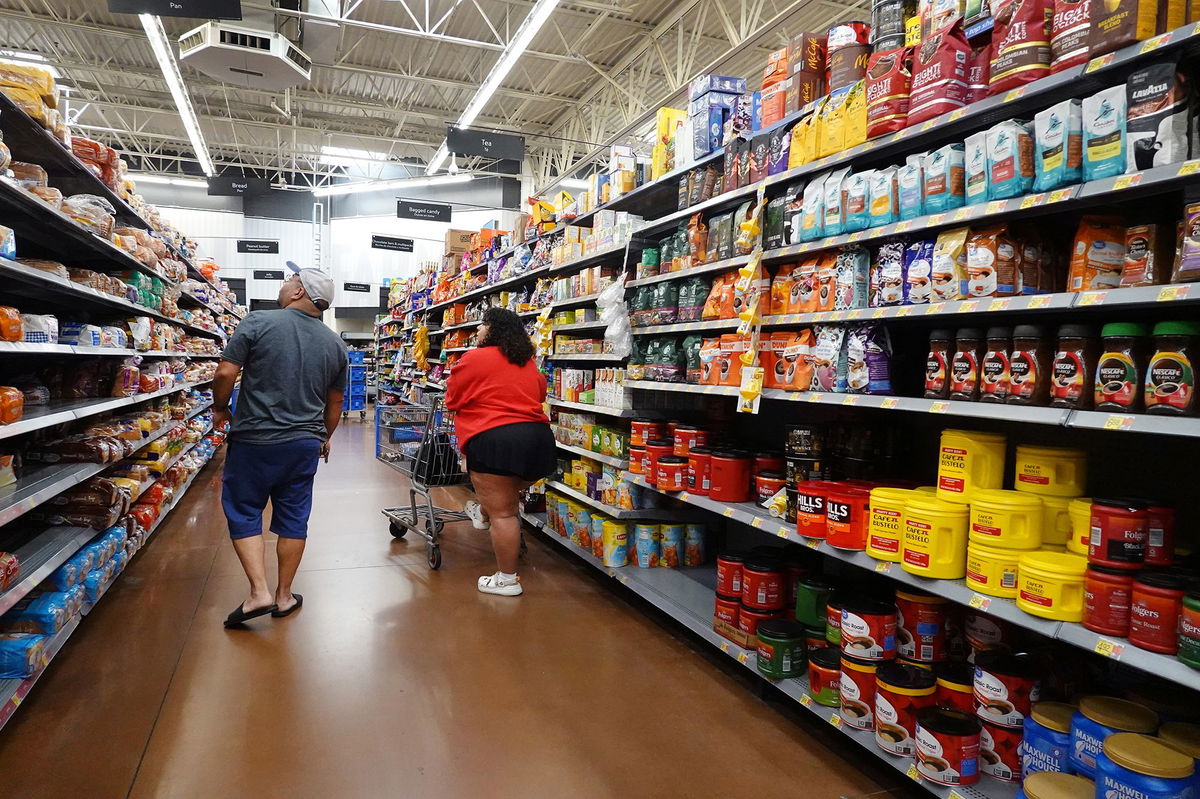 <i>Scott Olson/Getty Images</i><br/>Grocery items are offered for sale at a supermarket on August 9 in Chicago