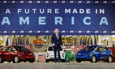 President Joe Biden after touring the General Motors' electric vehicle assembly plant in Detroit in November 2021.