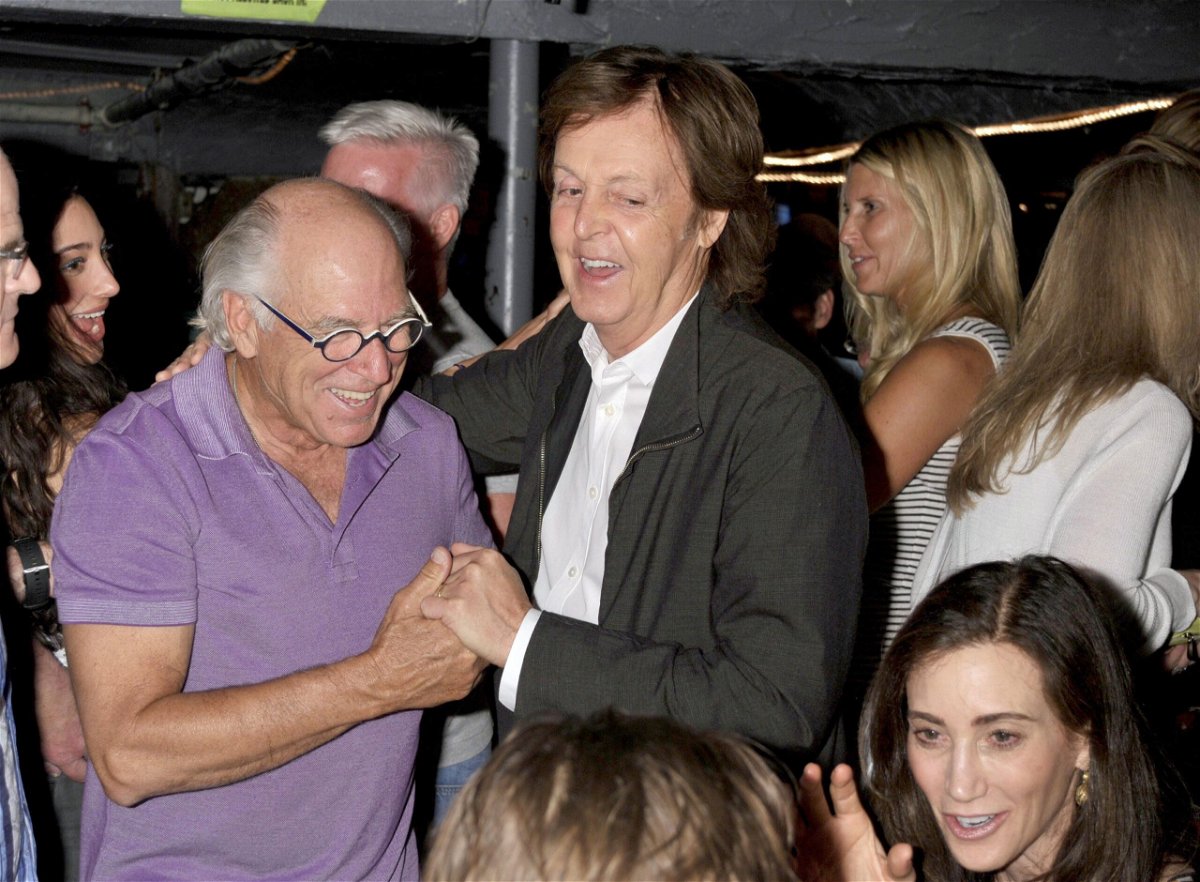 <i>WENN Rights Ltd/Alamy Stock Photo</i><br/>Jimmy Buffett and Paul McCartney in New York in 2013. Paul McCartney is sending all his love to friend Jimmy Buffett
