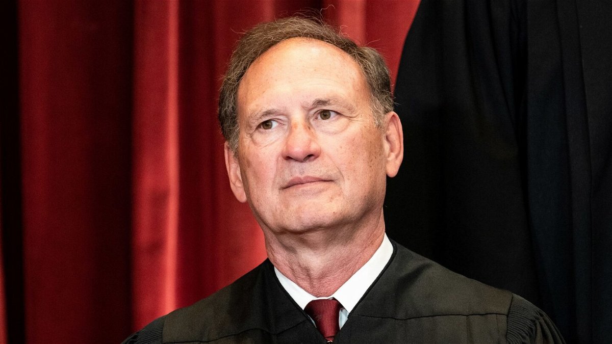 <i>Erin Schaff/Pool/Getty Images</i><br/>Associate Justice Samuel Alito sits during a group photo of the Justices at the Supreme Court in Washington