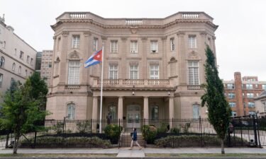 The Cuban Embassy is seen in Washington on September 25.