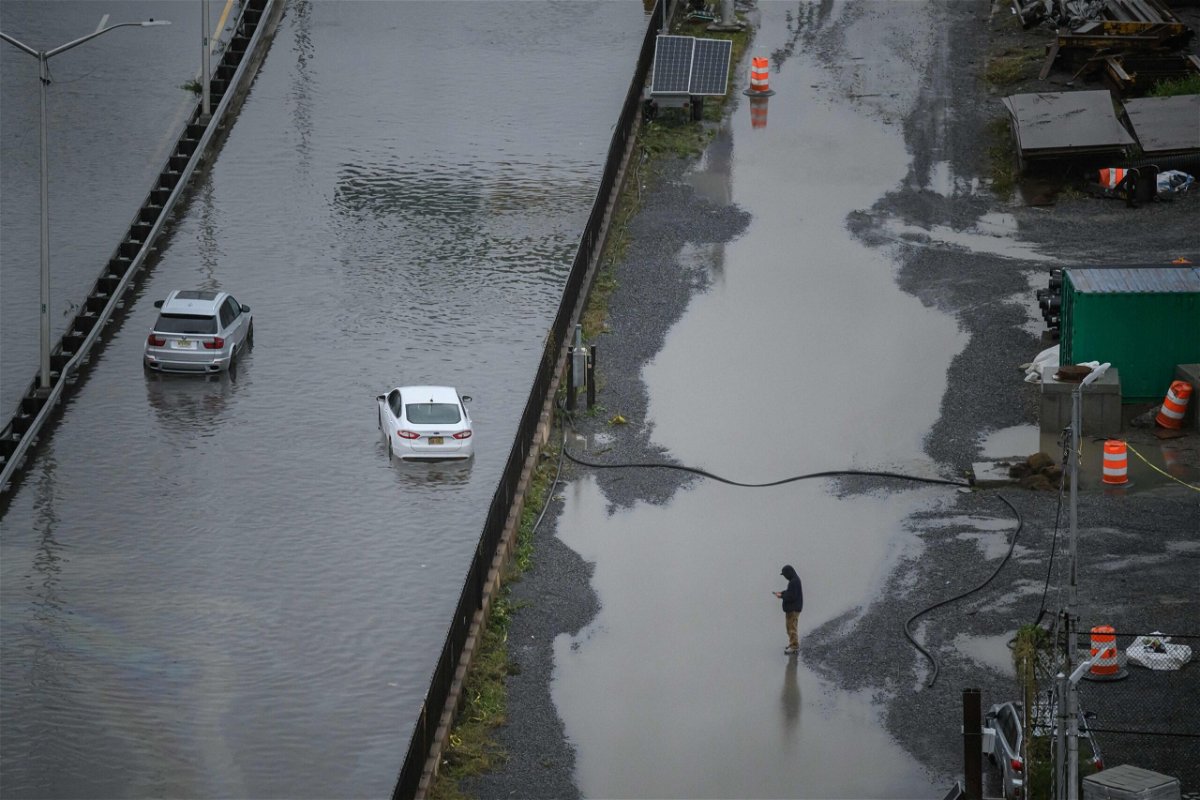 <i>Ed Jones/AFP/Getty Images</i><br/>Heavy rain caused flooding throughout New York City