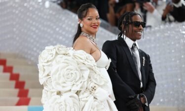 Rihanna and ASAP Rocky pose at the Met Gala
