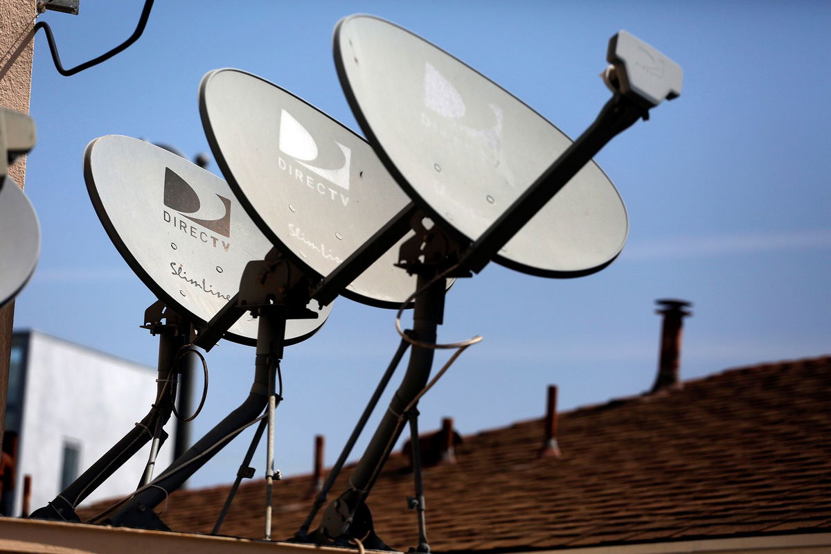 <i>Jonathan Alcorn/Reuters</i><br/>DirecTV satellite dishes are seen on an apartment roof in Los Angeles