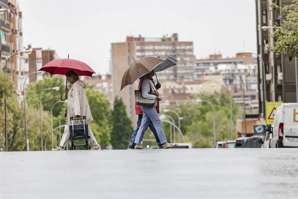 <i>Carlos Luján/Europa Press/AP</i><br/>Residents in the Spanish capital of Madrid were bracing for a torrential downpour on September 3.