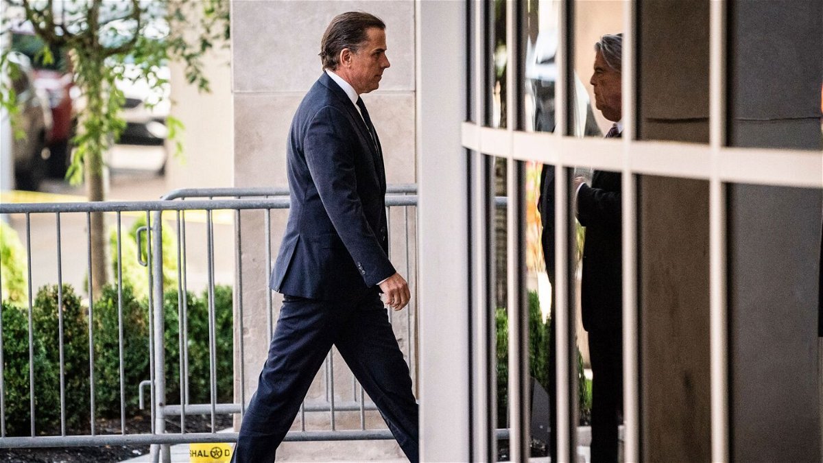 <i>Jabin Botsford/The Washington Post/Getty Images</i><br/>Hunter Biden arrives for a court appearance at the J. Caleb Boggs Federal Building on July 26 in Wilmington